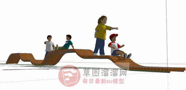 儿童人物SU模型，探索、学习与创造的乐园
