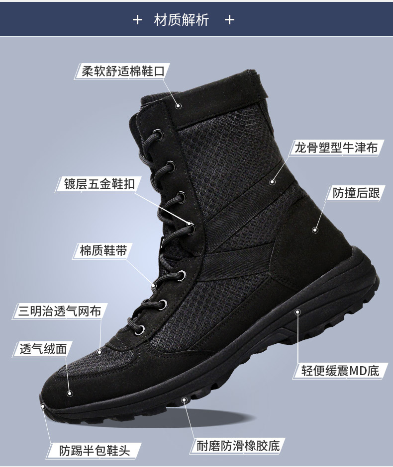网布款军靴，设计、功能与应用