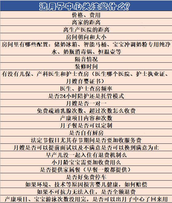 月子中心的咨询服务与价格解析