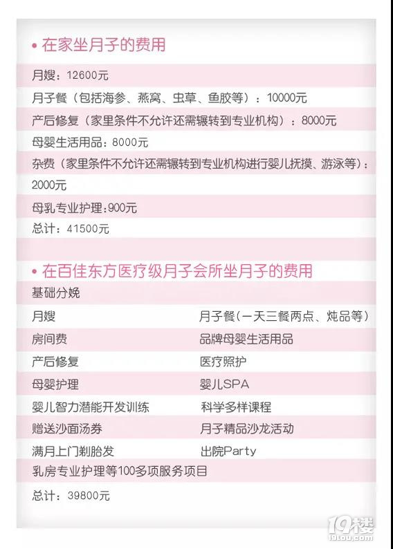 月子会所价格报价与图片介绍