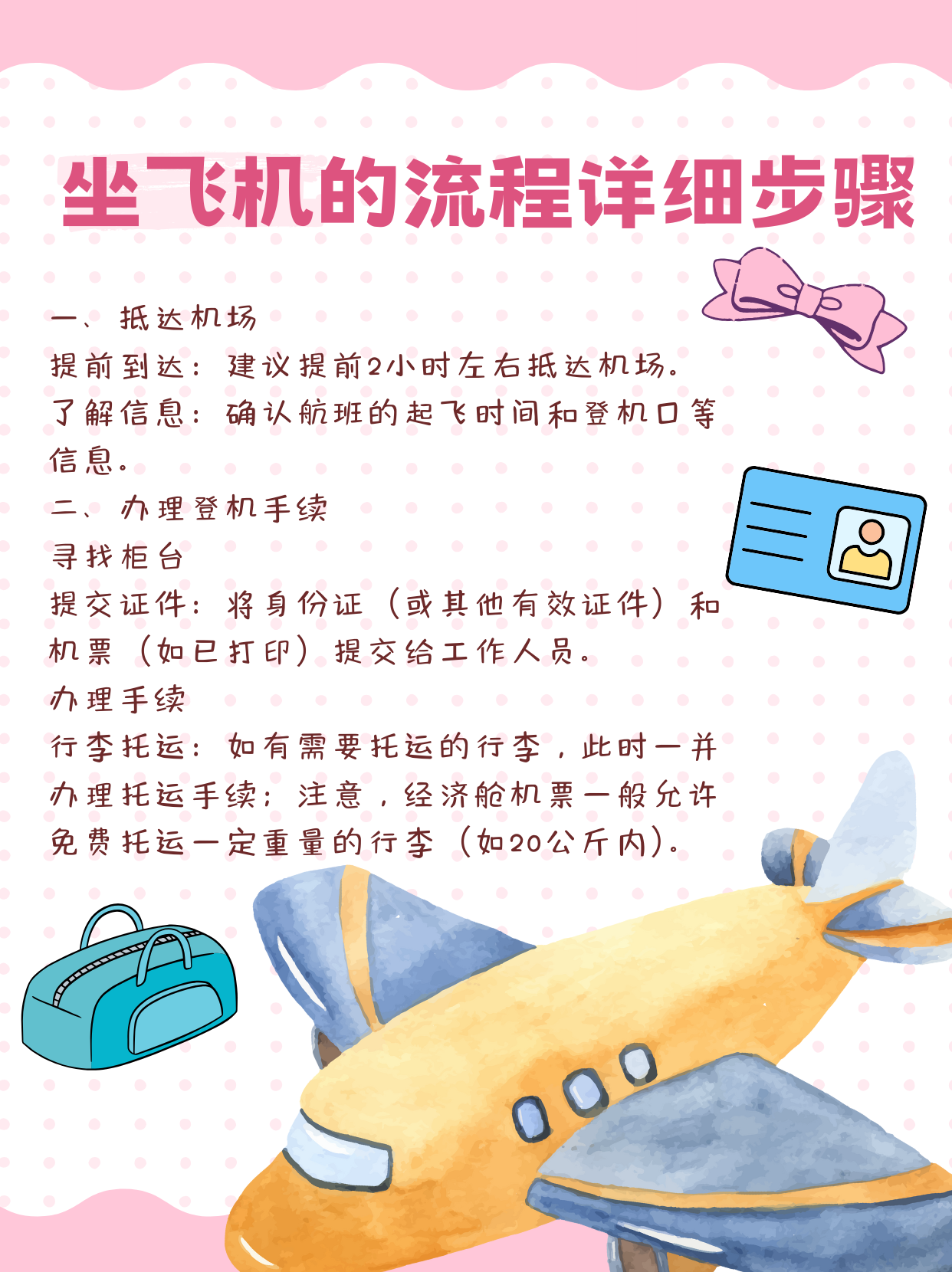 坐飞机需要办理的手续与流程详解